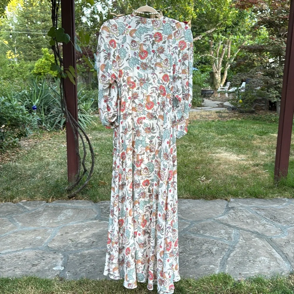 ☮️ Free People; BEAUTIFUL & Romantic “Earthfolk” Floral Maxi Dress in Sz. Small! - Picture 13 of 16